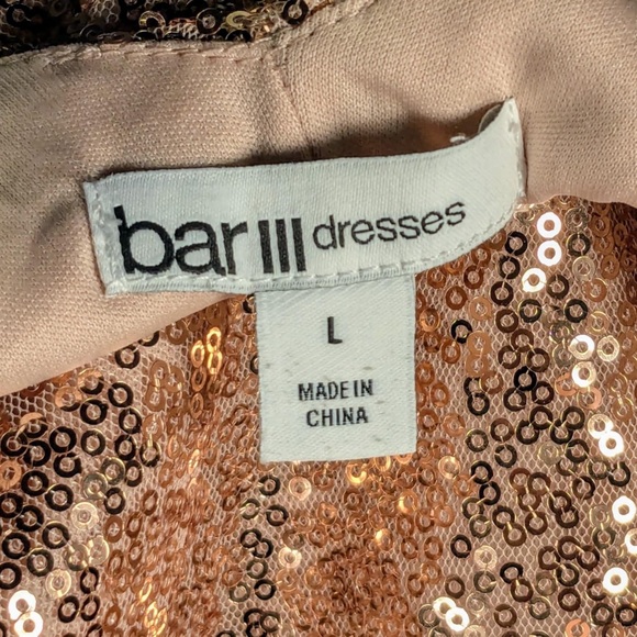 NWT •	BAR III •	V-NECK MINI SLIP DRESS - L - Picture 5 of 6